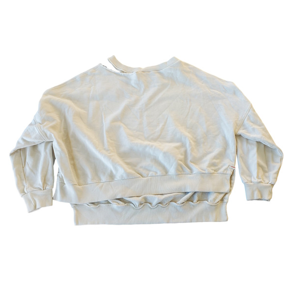 Patrizia Pepe Ripped Collar Sweatshirt Size 1 US M EUC - Picture 2 of 5